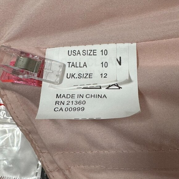 Mori Lee Bridesmaid Dress Long Formal Blush US Size 10 Angelina Faccenda 20423 - Picture 9 of 12